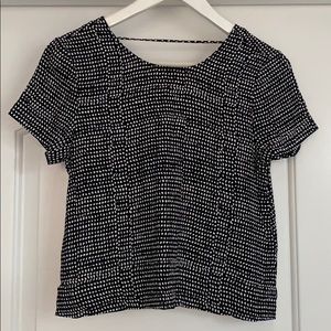 & Other Stories black & white low back cropped top